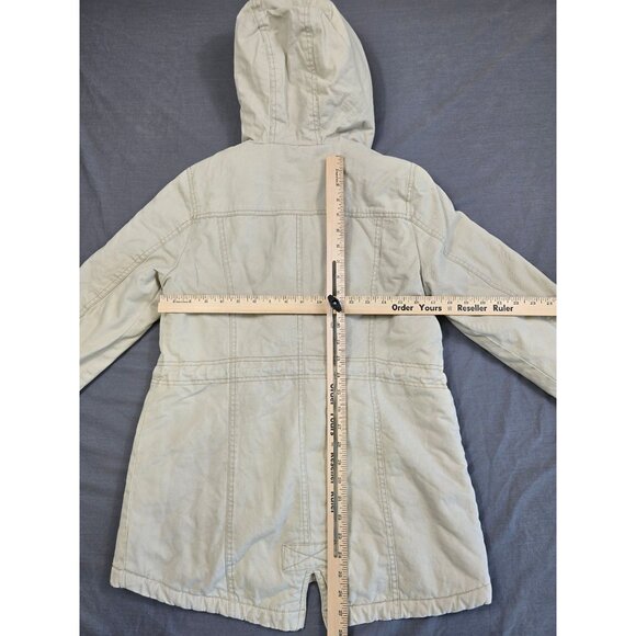 Sebby Y2K Beige Hooded Jacket Sherpa Lining Size M Bella Swan - Picture 4 of 6